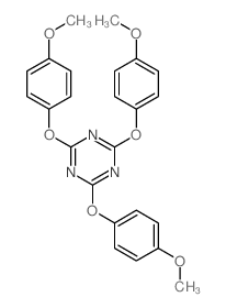 2,4,6-tris(4-methoxyphenoxy)-1,3,5-triazine结构式