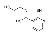 N-(2-hydroxyethyl)-2-sulfanylidene-1H-pyridine-3-carbothioamide Structure