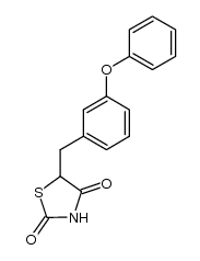 5-(3-phenoxybenzyl)thiazolidine-2,4-dione结构式