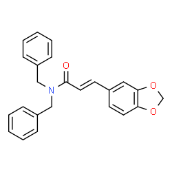 3-(1,3-BENZODIOXOL-5-YL)-N,N-DIBENZYLACRYLAMIDE Structure