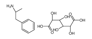 (2S)-1-phenylpropan-2-amine,(2S,3S,4S,5R)-2,3,4,5-tetrahydroxyhexanedioic acid Structure