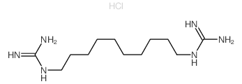 Guanidine,N,N'''-1,10-decanediylbis-, hydrochloride (1:2) structure