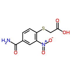 (4-Carbamoyl-2-nitro-phenylsulfanyl)-acetic acid结构式