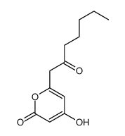 4-hydroxy-6-(2-oxoheptyl)pyran-2-one结构式