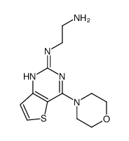 N-[4-(4-Morpholinyl)thieno[3,2-d]pyrimidin-2-yl]-1,2-ethanediamin e结构式