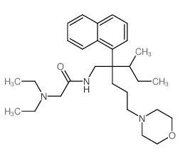 2-diethylamino-N-[3-methyl-2-(3-morpholin-4-ylpropyl)-2-naphthalen-1-yl-pentyl]acetamide Structure