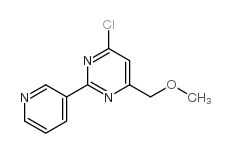 2-(3-吡啶基)-4-氯-6-甲氧甲基嘧啶结构式