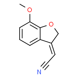 Acetonitrile, (7-methoxy-3(2H)-benzofuranylidene)- (9CI)结构式