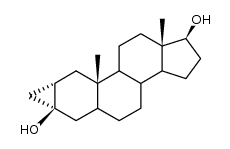 2α,3-Cyclopropano-5α-androstan-3β,17β-diol Structure