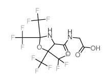 (((2,2,5,5-tetrakis(trifluoromethyl)-1,3-oxazolidin-4-yl)carbonyl)amino)acetic acid结构式