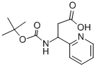 3-[(tert-butoxycarbonyl)amino]-3-pyridin-2-ylpropanoic acid结构式