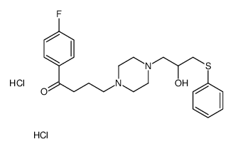 1-(4-fluorophenyl)-4-[4-(2-hydroxy-3-phenylsulfanylpropyl)piperazin-1-yl]butan-1-one,dihydrochloride结构式