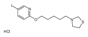 3-[5-(5-iodopyridin-2-yl)oxypentyl]-1,3-thiazolidine,hydrochloride Structure