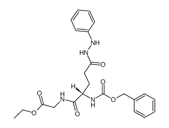 N-Benzyloxycarbonyl-α-L-glutamylglycin-ethylester-γ-phenylhydrazid Structure