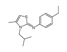 N-(4-ethylphenyl)-4-methyl-3-(2-methylpropyl)-1,3-thiazol-2-imine Structure