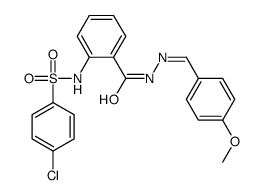 2-[(4-chlorophenyl)sulfonylamino]-N-[(4-methoxyphenyl)methylideneamino]benzamide Structure