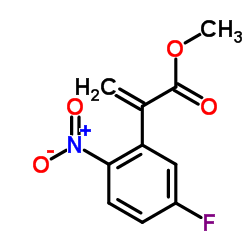 甲基 2-(5-氟-2-硝基苯基)丙烯酸酯结构式