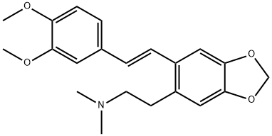 6-(3,4-Dimethoxy-trans-styryl)-N,N-dimethyl-1,3-benzodioxole-5-ethanamine结构式