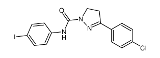 5-(4-chlorophenyl)-N-(4-iodophenyl)-3,4-dihydropyrazole-2-carboxamide结构式