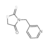 3-(pyridin-3-ylmethyl)-2-sulfanylidene-thiazolidin-4-one结构式