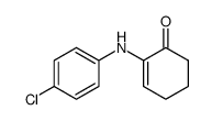 2-((4-chlorophenyl)amino)cyclohex-2-en-1-one结构式