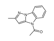 2-methyl-4-acetyl-4H-pyrazolo[1.5-a]benzimidazole Structure