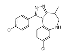 8-Chloro-5,6-dihydro-1-(4-methoxyphenyl)-4-methyl-4H-[1,2,4]triazolo[4,3-a][1,5]benzodiazepine结构式