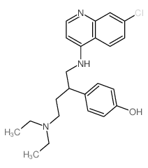 4-[1-[(7-chloroquinolin-4-yl)amino]-4-diethylamino-butan-2-yl]phenol Structure
