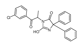 3-[1-(3-chlorophenyl)-1-oxopropan-2-yl]-5,5-diphenylimidazolidine-2,4-dione Structure