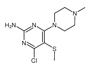 4-Chloro-6-(4-methylpiperazino)-5-(methylthio)pyrimidin-2-amine structure