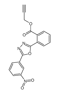 2-[5-(3-nitro-phenyl)-[1,3,4]oxadiazol-2-yl]-benzoic acid prop-2-ynyl ester结构式