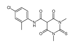 1,3-dimethyl-4,6-dioxo-2-thioxo-hexahydro-pyrimidine-5-carboxylic acid 4-chloro-2-methyl-anilide Structure