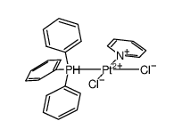 cis-dichloro(triphenylphosphine)pyridineplatinum(II)结构式