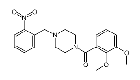 (2,3-dimethoxyphenyl)-[4-[(2-nitrophenyl)methyl]piperazin-1-yl]methanone Structure