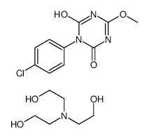 2-[bis(2-hydroxyethyl)amino]ethanol,3-(4-chlorophenyl)-6-methoxy-1H-1,3,5-triazine-2,4-dione Structure
