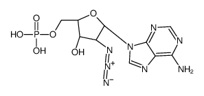 [(2R,3S,4R,5R)-5-(6-aminopurin-9-yl)-4-azido-3-hydroxyoxolan-2-yl]methyl dihydrogen phosphate结构式