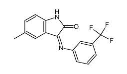 5-methyl-3-(3-trifluoromethyl-phenylimino)-1,3-dihydro-indol-2-one Structure