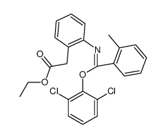 (2-{[1-(2,6-Dichloro-phenoxy)-1-o-tolyl-meth-(Z)-ylidene]-amino}-phenyl)-acetic acid ethyl ester Structure