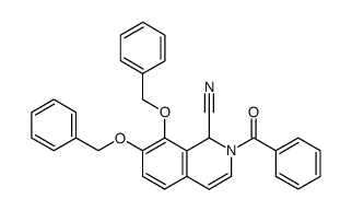 2-benzoyl-7,8-bis(benzyloxy)-1,2-dihydroisoquinoline-1-carbonitrile Structure