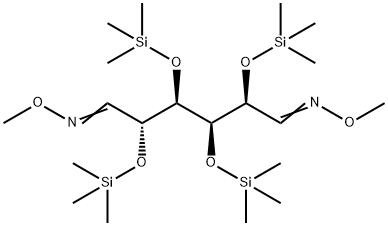 2-O,3-O,4-O,5-O-Tetrakis(trimethylsilyl)-D-gluco-hexodialdose bis(O-methyl oxime)结构式