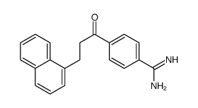 4-(3-naphthalen-1-ylpropanoyl)benzenecarboximidamide Structure