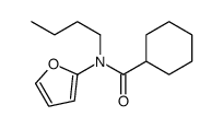 N-butyl-N-(furan-2-yl)cyclohexanecarboxamide结构式