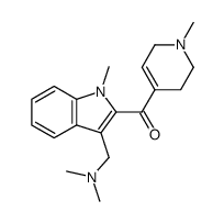 (3-dimethylaminomethyl-1-methyl-indol-2-yl)-(1-methyl-1,2,3,6-tetrahydro-pyridin-4-yl)-methanone结构式