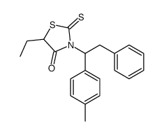 5-ethyl-3-[1-(4-methylphenyl)-2-phenylethyl]-2-sulfanylidene-1,3-thiazolidin-4-one Structure