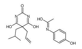 N-(4-hydroxyphenyl)acetamide,5-(2-methylpropyl)-5-prop-2-enyl-1,3-diazinane-2,4,6-trione Structure