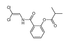 Isobutyric acid 2-(2,2-dichloro-vinylcarbamoyl)-phenyl ester Structure