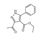 ethyl 5-acetyl-3-phenyl-1H-pyrazole-4-carboxylate Structure