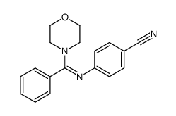4-[[morpholin-4-yl(phenyl)methylidene]amino]benzonitrile Structure