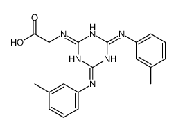 2-[[4,6-bis(3-methylanilino)-1,3,5-triazin-2-yl]amino]acetic acid结构式