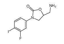 (S)-5-(氨基甲基)-3-(3-氟-4-碘苯基)恶唑烷-2-酮结构式